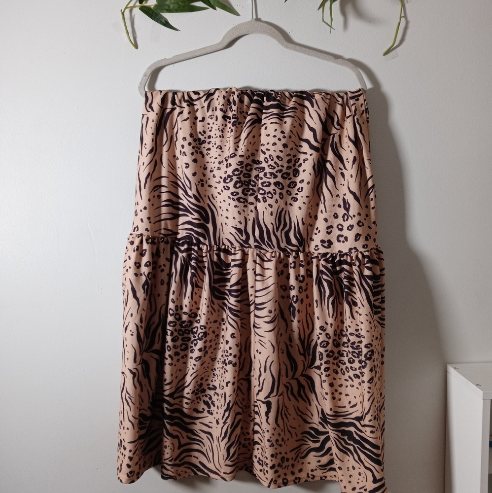 ASOS Design Animal Print Maxi Skirt